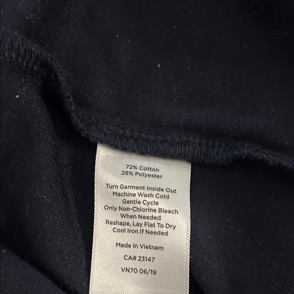 Talbots Navy Long-Sleeve Textured Dot Crewneck Shirt - Picture 6 of 6